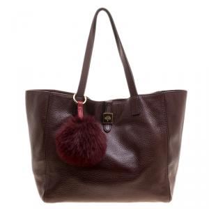 Mulberry Dark Burgundy Leather Tessie Tote