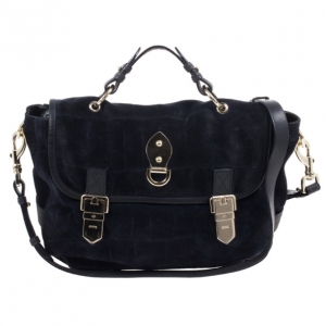 Pre Owned Mulberry Blue Suede Leather Tillie Tote