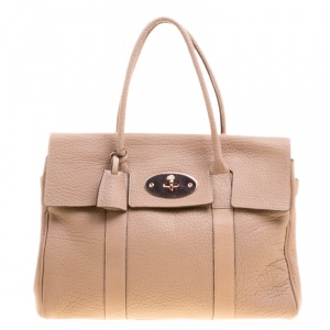Mulberry Dusty Pink Grained Leather Bayswater Satchel