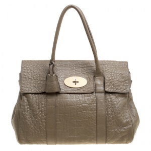 Mulberry Khaki Brown Leather Bayswater Satchel