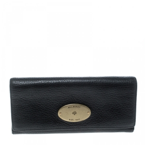 Mulberry Black Leather Continental Wallet