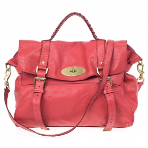Pre Owned Mulberry Pink Panel Alexa Leather Satchel