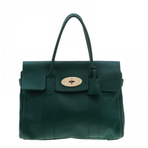 Mulberry Green Leather Bayswater Satchel