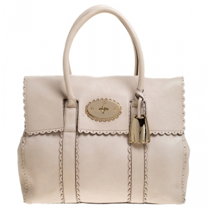 Mulberry Off White Leather Cookie Bayswater Satchel