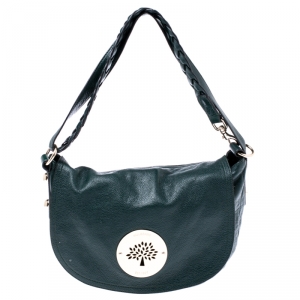 Mulberry Dark Green Leather Daria Hobo