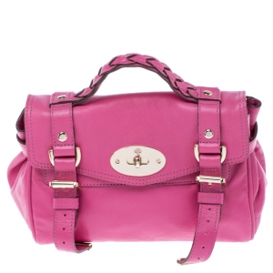 Mulberry Pink Leather Mini Alexa Crossbody Bag