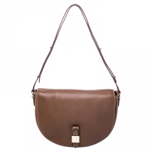 Pre Owned Mulberry Brown Leather Tessie Shoulder Bag