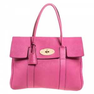 Mulberry Pink Leather Bayswater Satchel