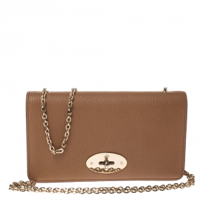 Mulberry Brown Leather Bayswater Chain Clutch