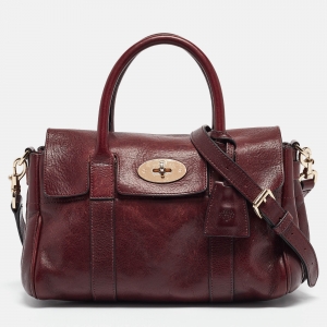Mulberry Burgundy Leather Small Bayswater Satchel
