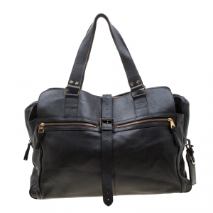 Mulberry Black Leather Travel Bag