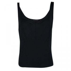 Narciso Rodriguez Navy Blue Contrast Trim Detail Sleeveless Top M