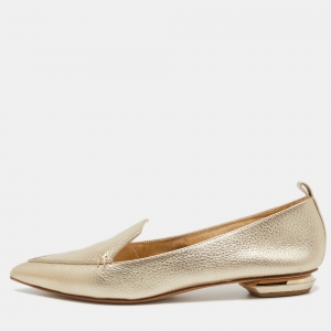 Nicholas Kirkwood Metallic Leather Beya Loafers Size 41 