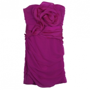 Notte By Marchesa Ruffled Silk Dress M