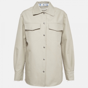 Off-White Grey Cotton Buttoned Jacket S