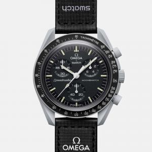 Omega Grey Velcro Moon Swatch Mission To The Moon 42 mm