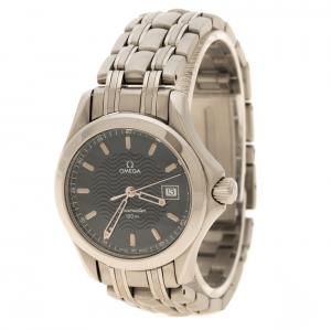 Omega Blue Stainless Steel Seamaster 120M Women's Wristwatch 29 mm