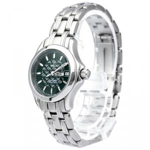 Omega Green Stainless Steel Seamaster Women's Wristwatch 26MM