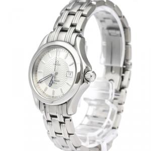 Omega Silver Stainless Steel Seamaster Women's Wristwatch 26MM