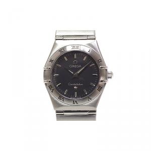Omega Grey Stainless Steel Constellation Women's Wristwatch 24MM