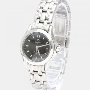 Omega Black Stainless Steel Seamaster 2581.52 Quartz Women's Wristwatch 26 mm