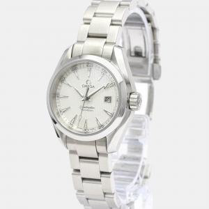 Omega Silver Stainless Steel Seamaster Aqua Terra 231.10.30.61.02.001 Quartz Women's Wristwatch 30 mm