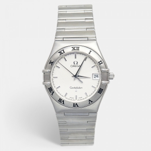Omega Silver Stainless Steel Constellation 396.1201 Women's Wristwatch 33 mm