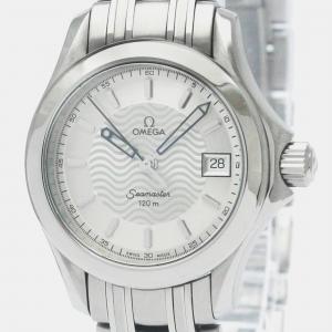 Omega Silver Stainless Steel Seamaster 2571.31 Quartz Women's Wristwatch 29 mm