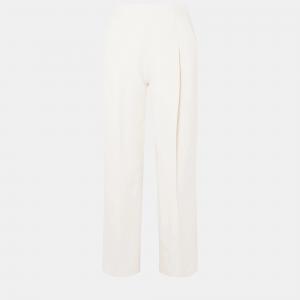 Pre Owned Oscar De La Renta Virgin Wool Straight Leg Pants 6