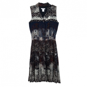 Pre Owned Oscar de la Renta Multicolor Printed Button Up Dress S