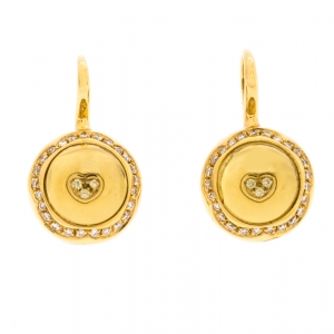 Pasquale Bruni Yellow Cabochon Diamond 18k Yellow Gold Hook Drop Earrings