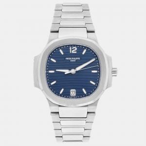 Pre Owned Patek Philippe Nautilus 7118/1A-001 Automatic Blue Stainless Steel  Women's Wristwatch 35 mm