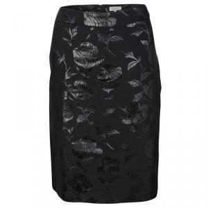 Paul and Joe Black Floral Pattern Lorelei Pencil Skirt L