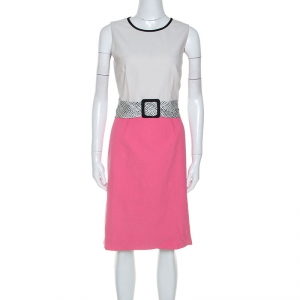 Paule Ka Colorblock Cotton Sleeveless Dress M