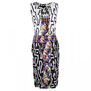 فستان بيتر بيلوتو مورد مطبوع متعدد الألوان مجسم بلا أكمام L