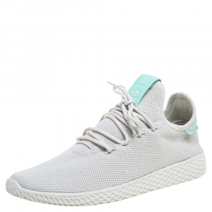 Pharrell Williams X adidas White/Green Tennis HU Low Top Sneakers Size 41.5