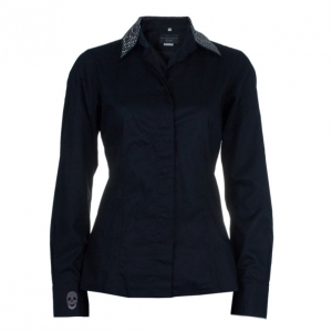 Philipp Plein Black Embellished Collar Shirt M