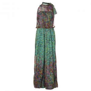 Pre Owned Philosophy Di Alberta Ferretti Multicolor Print  Maxi Dress M