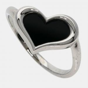 Piaget 18K White Gold and Onyx Limelight Ring EU 51