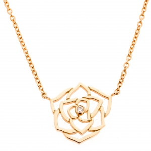 Piaget Rose Diamond 18k Rose Gold Pendant Necklace