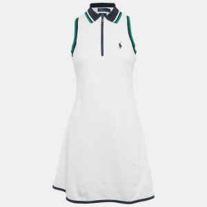 Pre Owned Polo Ralph Lauren White Jersey The Championships Dress XS