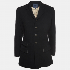 Pre Owned Polo Ralph Lauren Black Wool Single Breasted Blazer M
