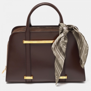 Porsche Design Brown Leather Medium Twin Satchel