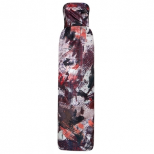 Prabal Gurung Strapless Printed Satin Gown S