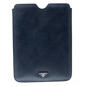 Prada Navy Blue Saffiano Leather iPad Case