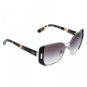 Prada Midnight Black Gradient SPR 59S Square Sunglasses