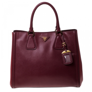 Pre Owned Prada Bicolor Saffiano Lux Leather Tote 