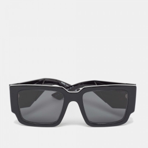 Prada Black Logo SPR 16Z Frame Square Sunglasses