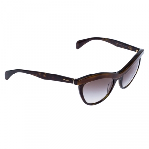 Prada Havana Black/ Grey Gradient SPR06P Cat Eye Sunglasses