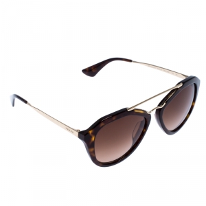 Prada Brown Tortoise Gradient SPR 120-A Double Bridge Sunglasses
